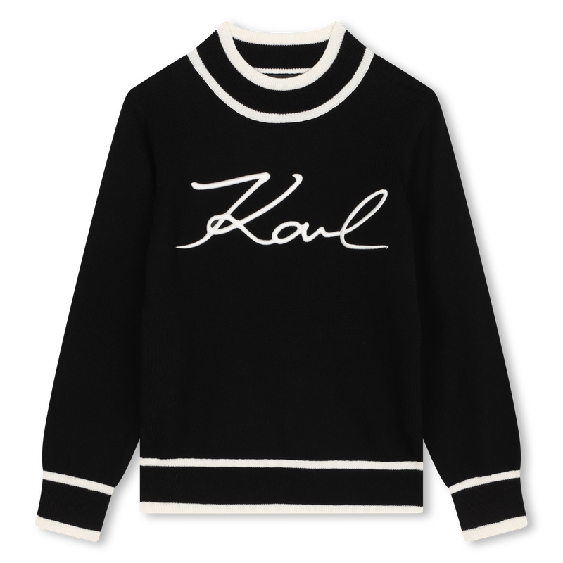Embroidered signature jumper KARL LAGERFELD KIDS 
                        GIRL