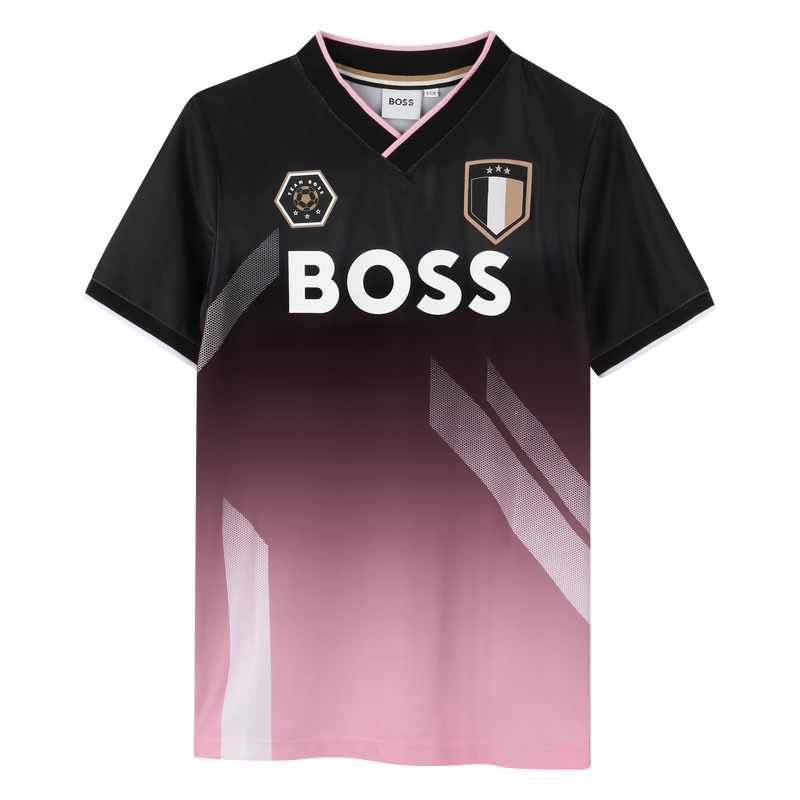 Short-sleeved V-neck T-shirt BOSS 
                        BOY