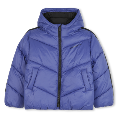 Polyamide hooded down jacket KARL LAGERFELD KIDS BOY