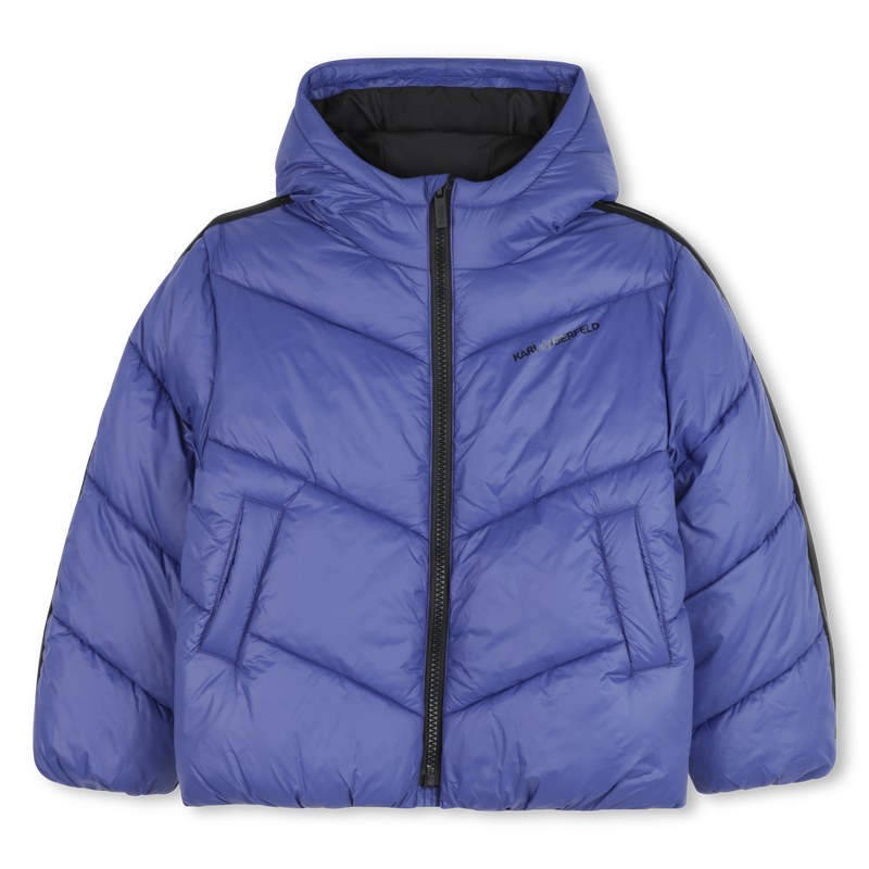 Polyamide hooded down jacket KARL LAGERFELD KIDS 
                        BOY