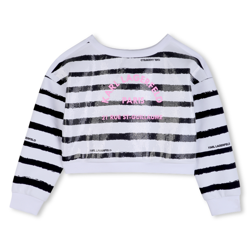 STRIPED SWEATSHIRT KARL LAGERFELD KIDS 
                        GIRL