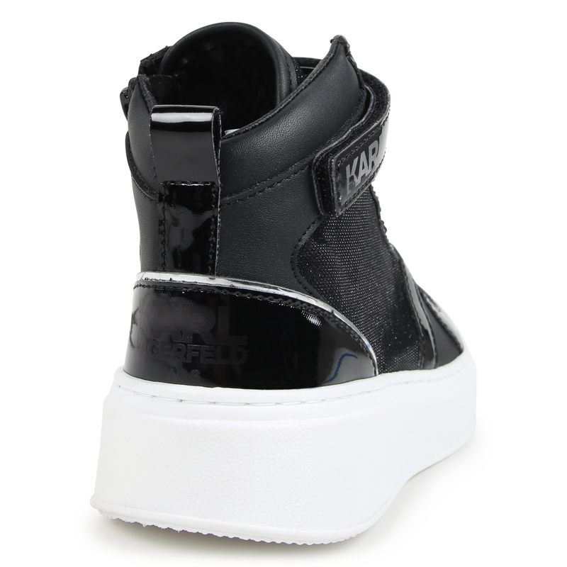 Leather high-top trainers KARL LAGERFELD KIDS 
                        GIRL
