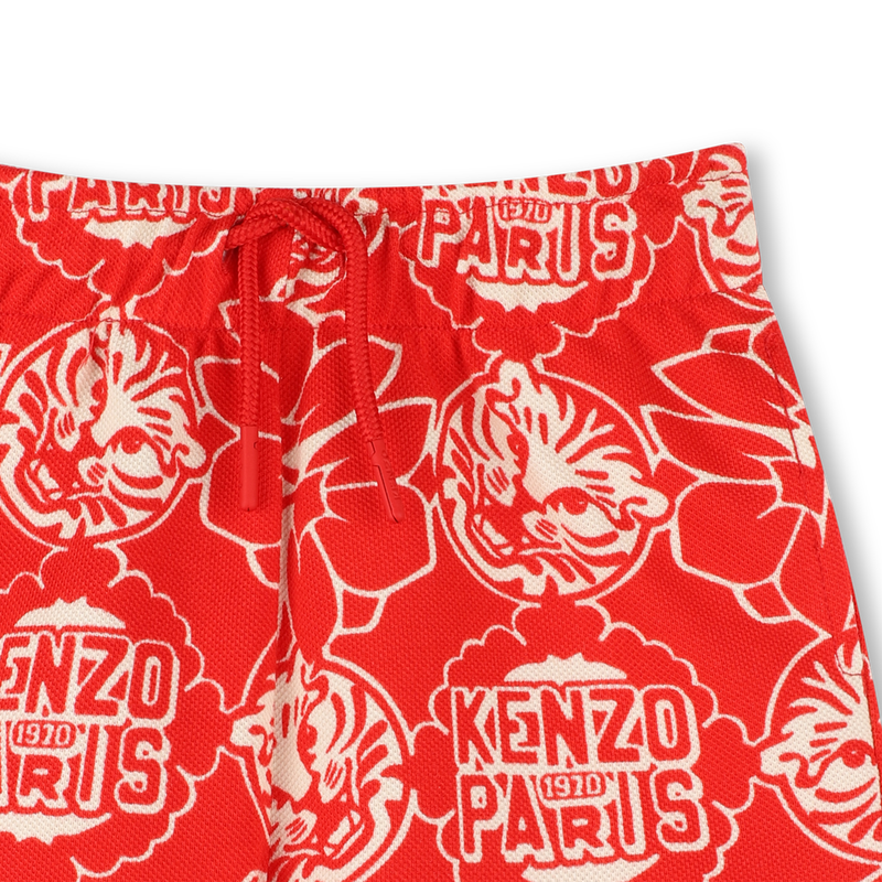 Printed cotton Bermuda shorts KENZO KIDS 
                        BOY