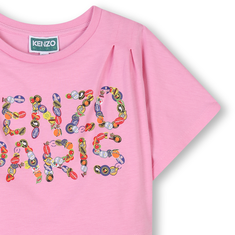 2-in-1 Logo print dress KENZO KIDS 
                        GIRL