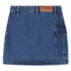 Asymmetrical denim skirt KENZO KIDS 
                    GIRL