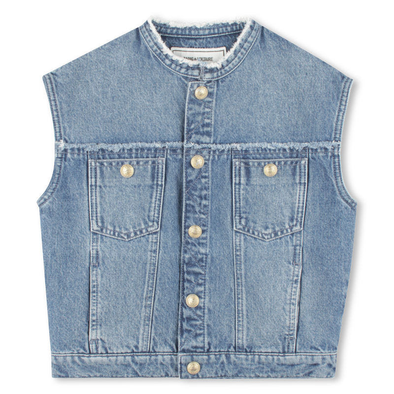 Sleeveless denim jacket
