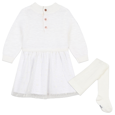 Bi-material knitted dress CARREMENT BEAU GIRL