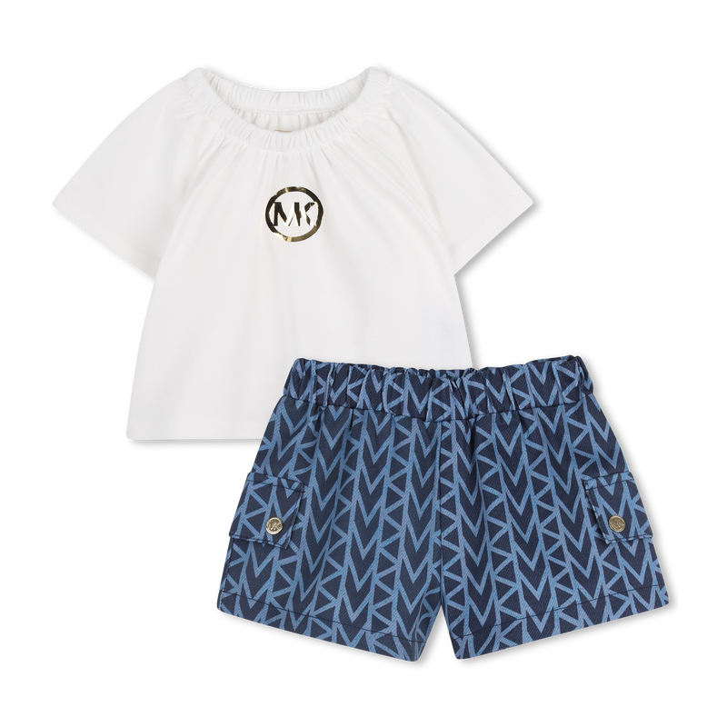 SHORTS AND T-SHIRT SET MICHAEL KORS 
                        GIRL