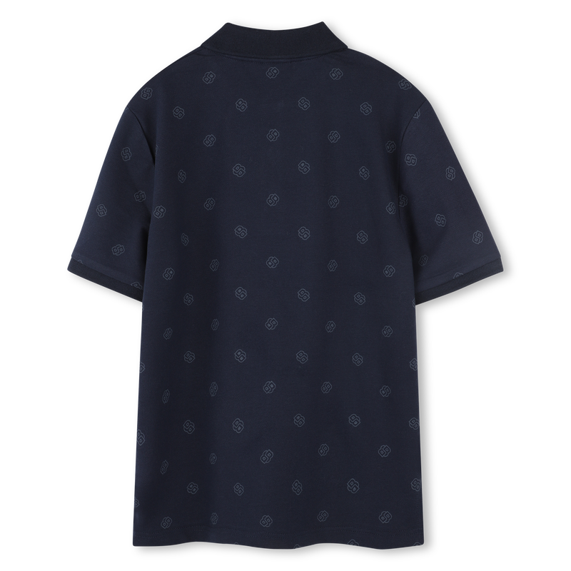 Printed straight-cut polo BOSS 
                        BOY