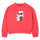 Double jersey sweatshirt KARL LAGERFELD KIDS 
                    GIRL