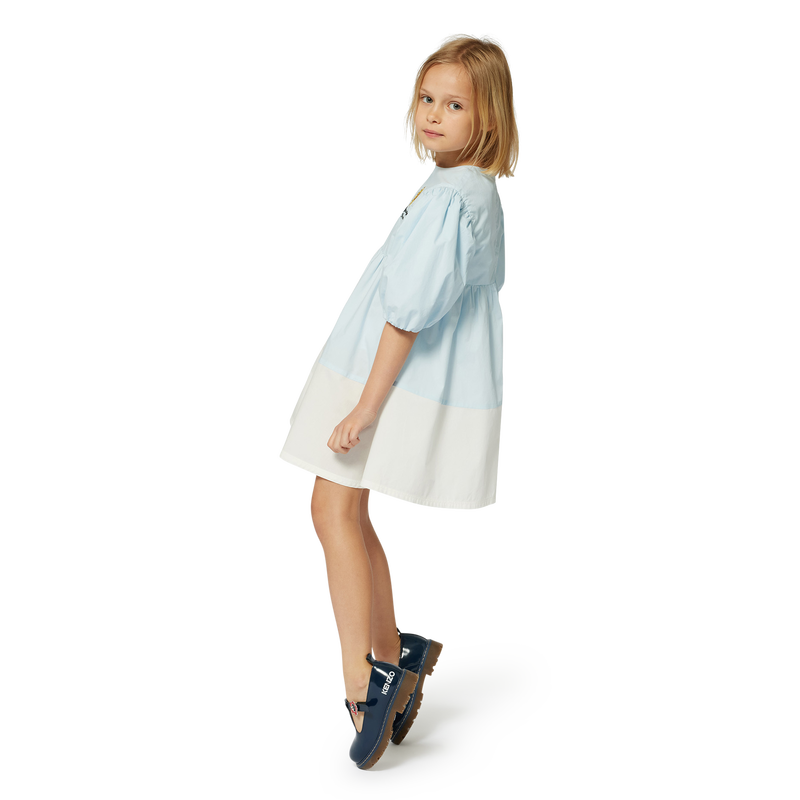 Two-colour flared dress KENZO KIDS 
                        GIRL