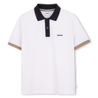 Short-sleeved polo shirt, WHITE, hi-res