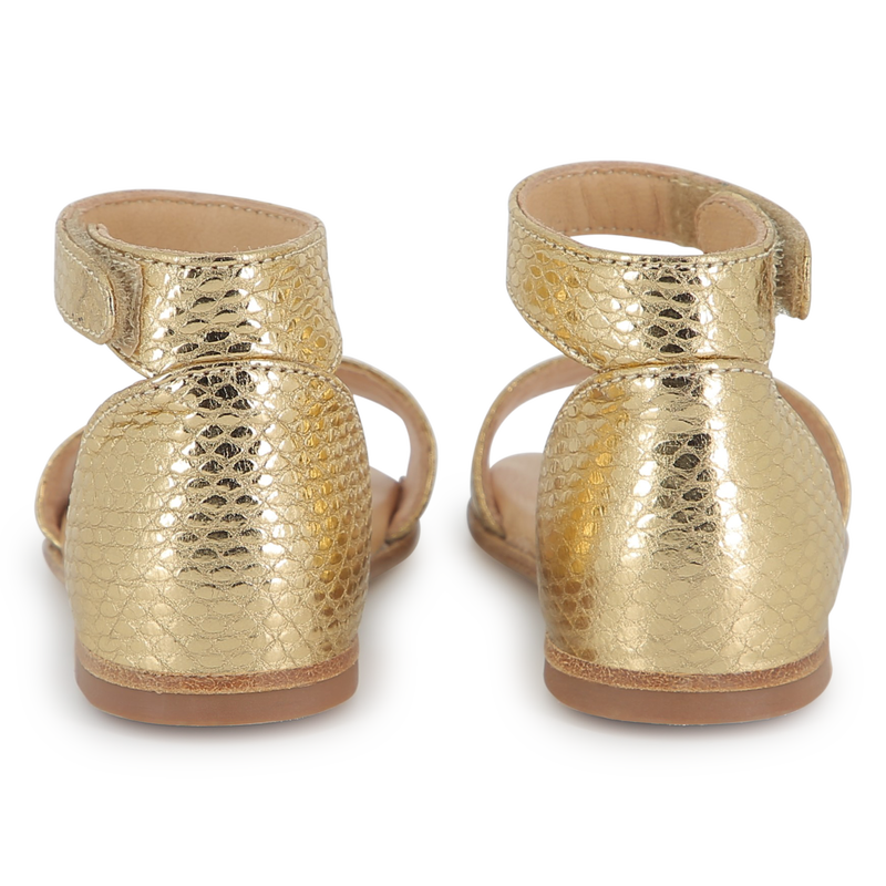 Leather sandals with straps CHLOE 
                        GIRL