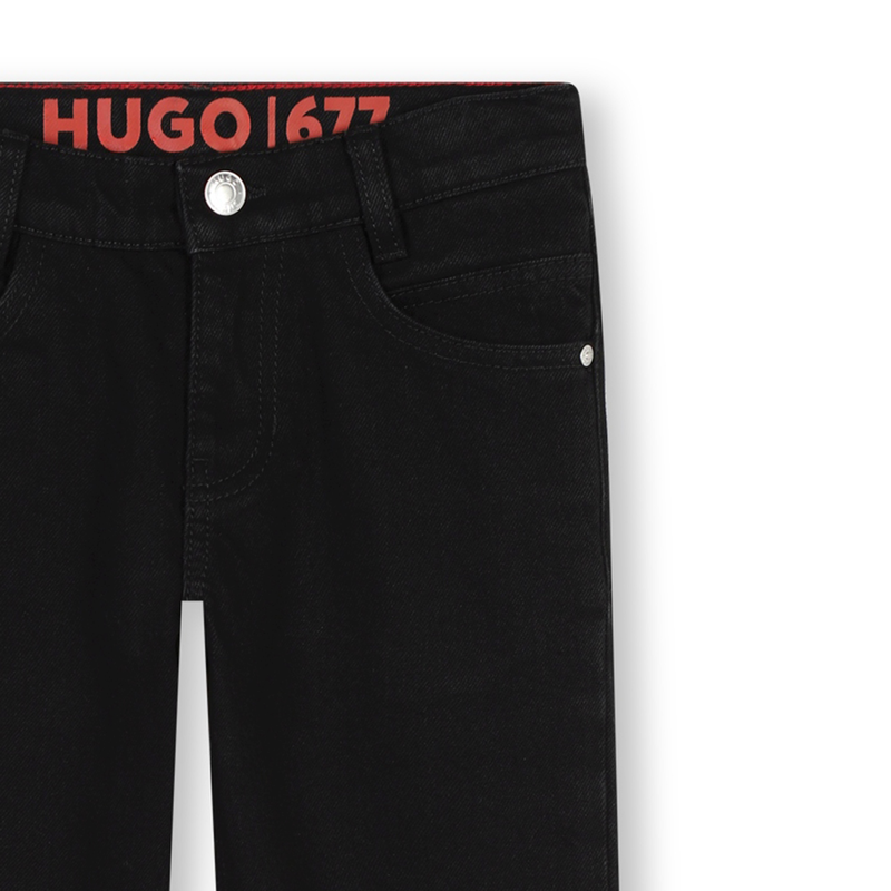 Cotton-rich straight-leg jeans HUGO 
                        BOY