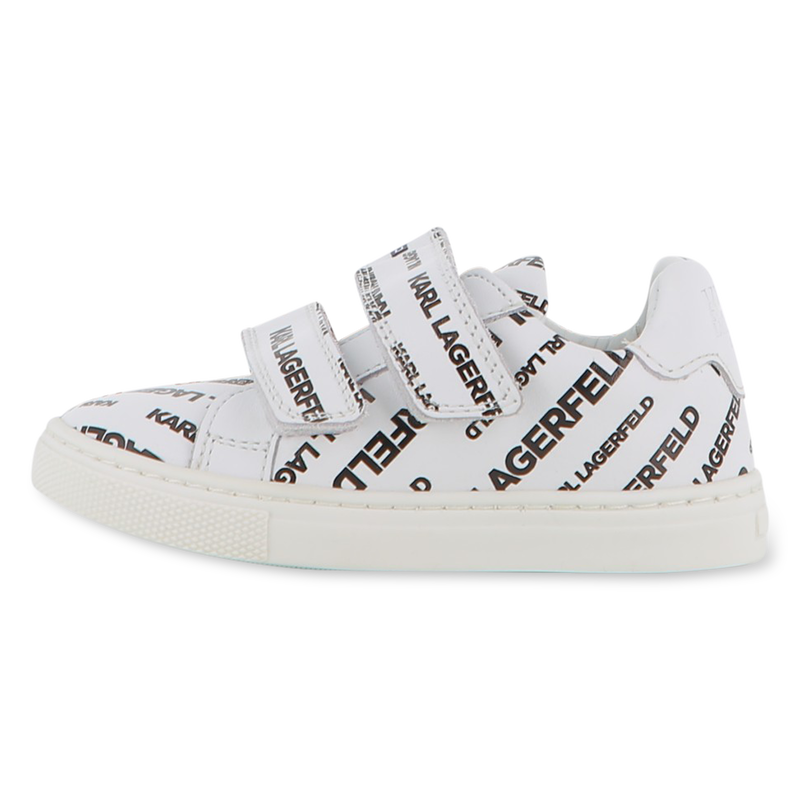 Leather hook-and-loop trainers KARL LAGERFELD KIDS 
                        UNISEX