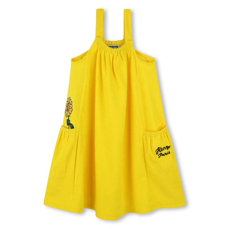 Fleece dress with embroideries KENZO KIDS 
                        GIRL