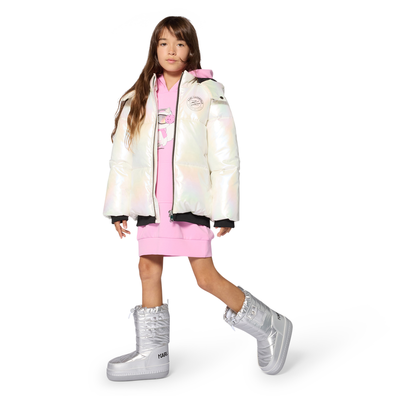 Hooded down jacket KARL LAGERFELD KIDS 
                        GIRL