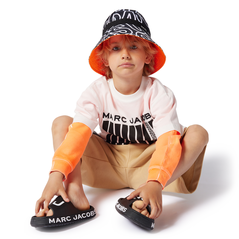 Two-tone cotton T-shirt MARC JACOBS 
                        BOY