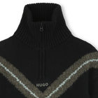 Sweater with stand-up zip collar HUGO 
                    BOY