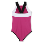 Tricolour one-piece swimsuit DKNY 
                    GIRL