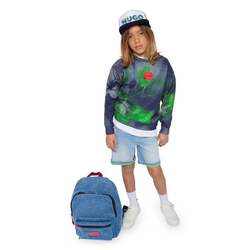 Cotton denim backpack HUGO 
                        BOY