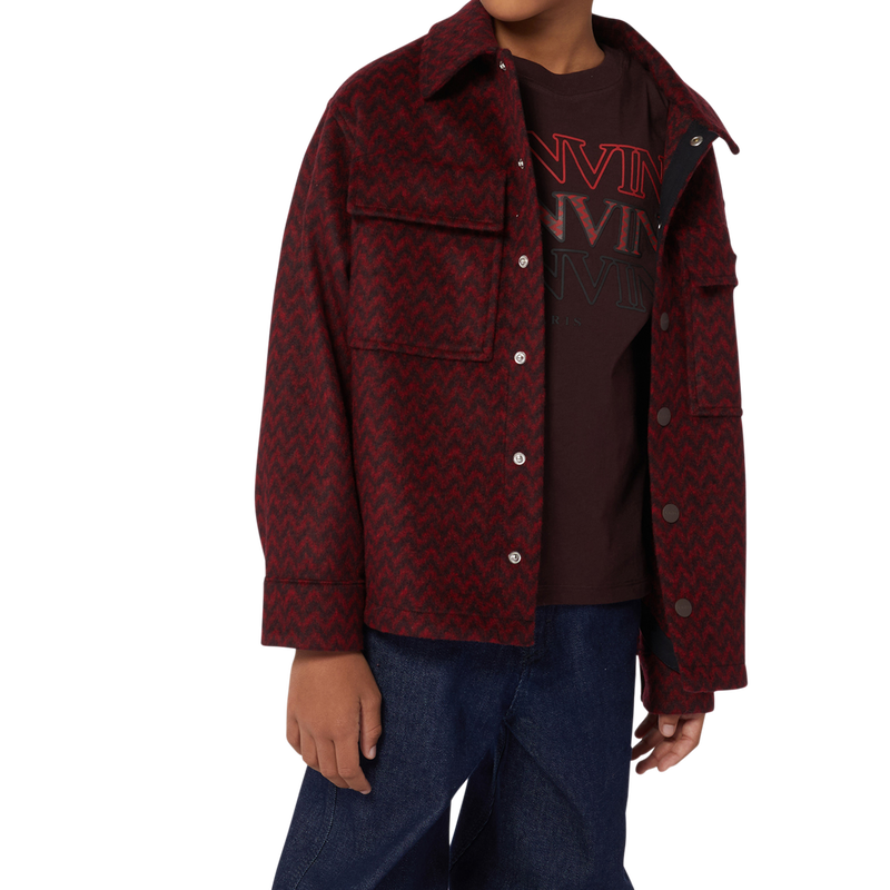 Printed fleece shirt jacket LANVIN 
                        BOY