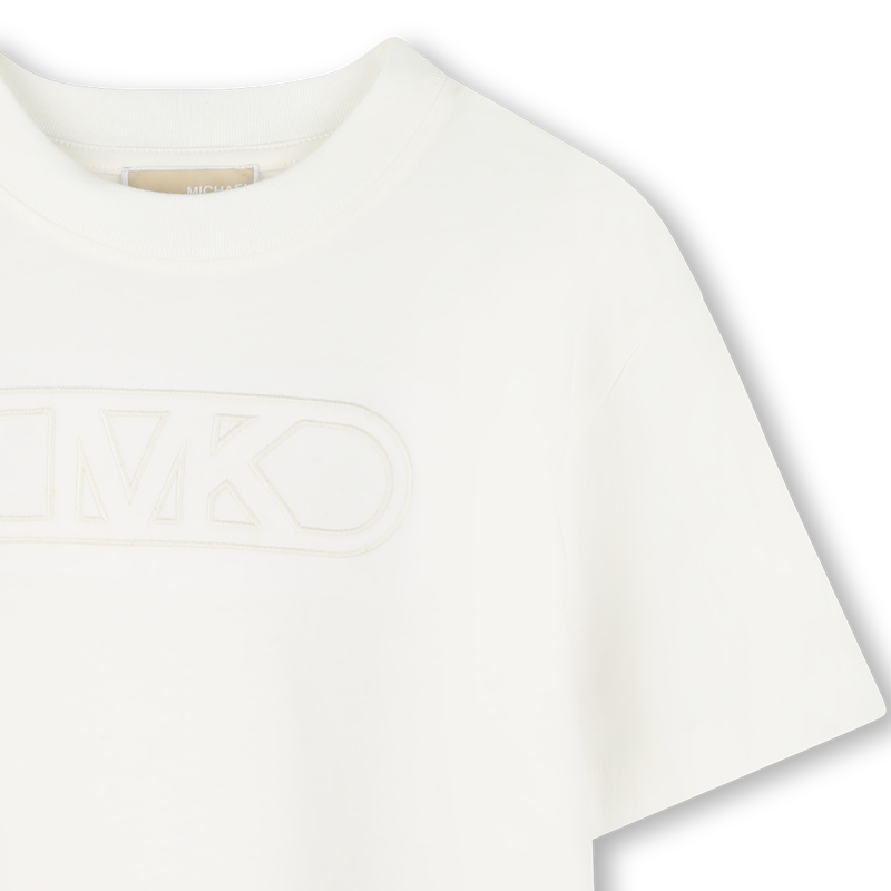 Embroidered cotton T-shirt MICHAEL KORS 
                        GIRL