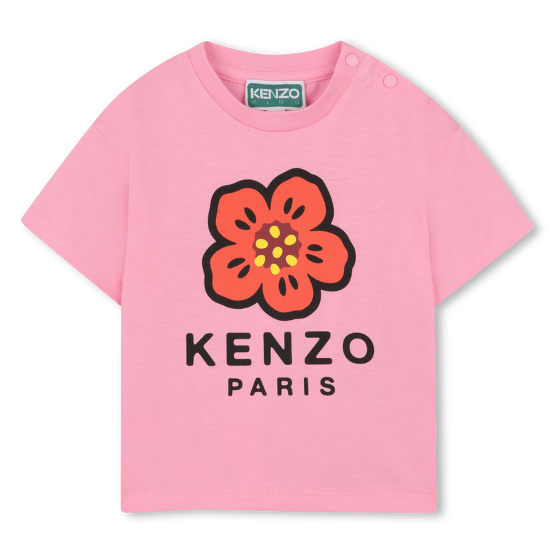 T-SHIRT WITH PRESS STUD ON THE SHOULDER KENZO KIDS 
                        GIRL
