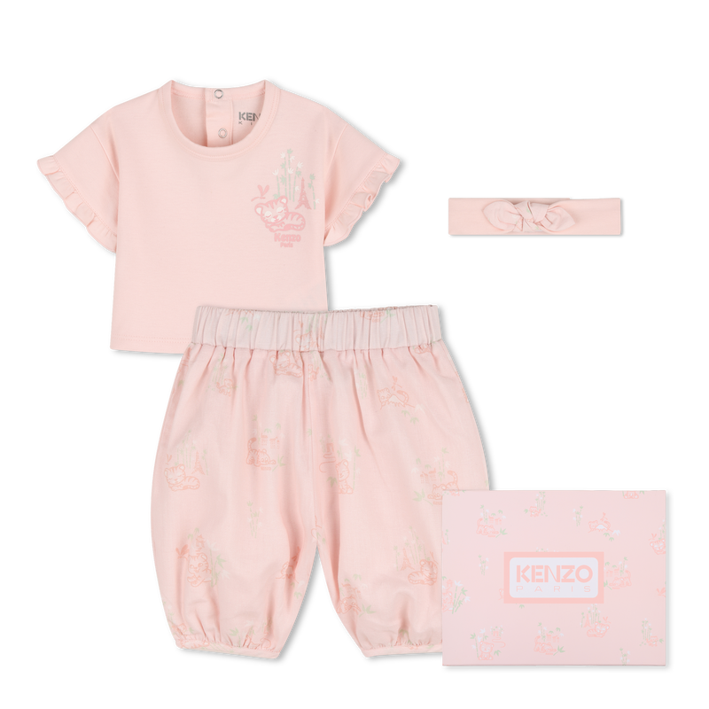 T-SHIRT, PAJAMA AND HEADBAND SET KENZO KIDS 
                        GIRL