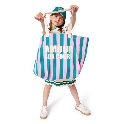 COTTON TOTE BAG KIDS AROUND GIRL