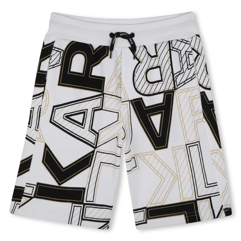 Printed cotton Bermuda shorts KARL LAGERFELD KIDS 
                        BOY