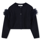Knit cardigan, DARK GREY, hi-res