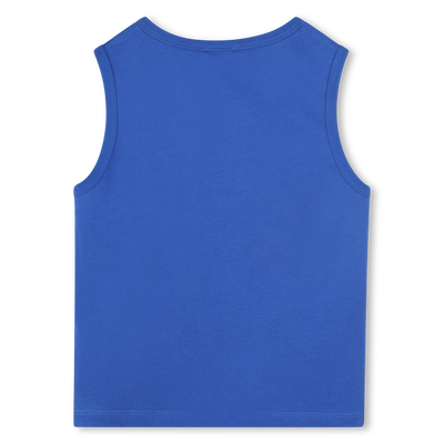 Cotton tank with logo KENZO KIDS BOY