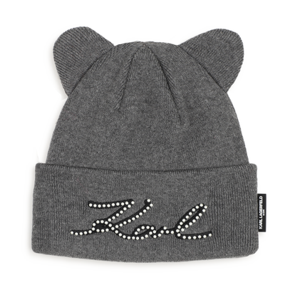 Knitted beanie KARL LAGERFELD KIDS GIRL
