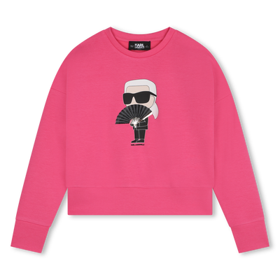 Sweatshirt with sparkly print KARL LAGERFELD KIDS GIRL