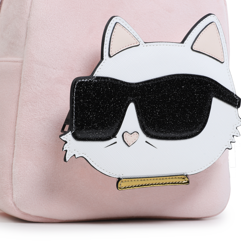 Small velvet backpack KARL LAGERFELD KIDS 
                        GIRL