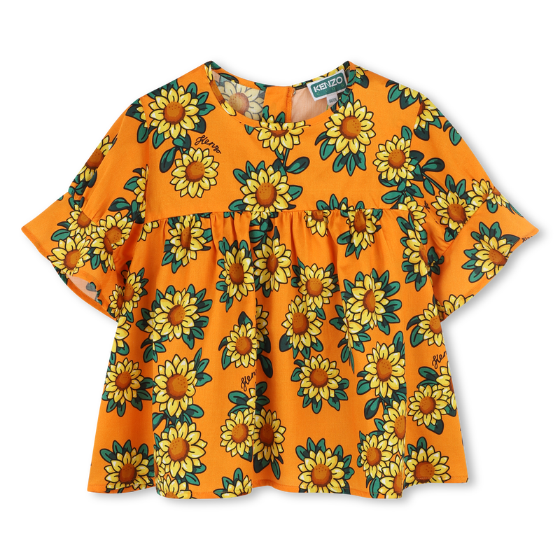 Cotton satin blouse KENZO KIDS 
                        GIRL