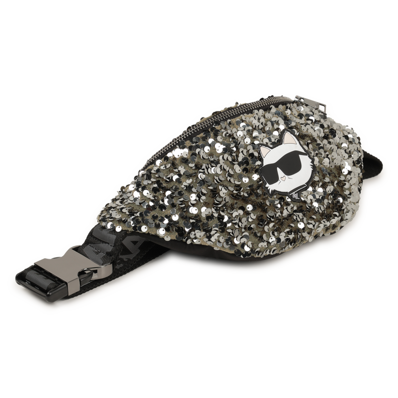 Adjustable sequined bum bag KARL LAGERFELD KIDS 
                        GIRL