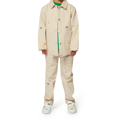 Striped cotton twill jacket KENZO KIDS UNISEX