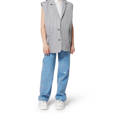 Sleeveless striped jacket DKNY GIRL
