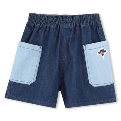 Denim shorts with pockets KENZO KIDS GIRL