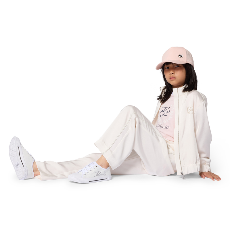 SATIN JOGGING TROUSERS KARL LAGERFELD KIDS 
                        GIRL