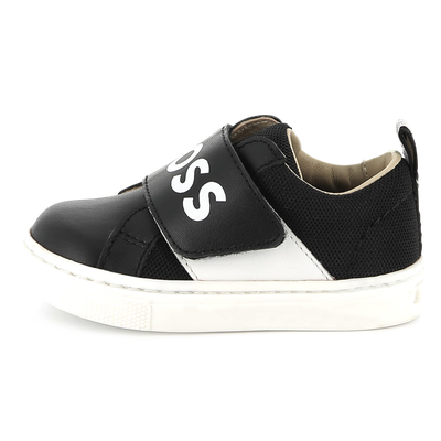 Leather hook-and-loop trainers BOSS BOY