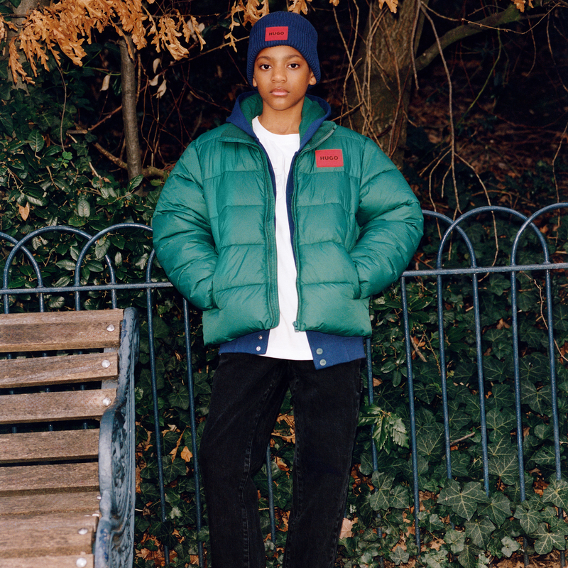 Zip-Up Water-Repellent Parka HUGO 
                        BOY