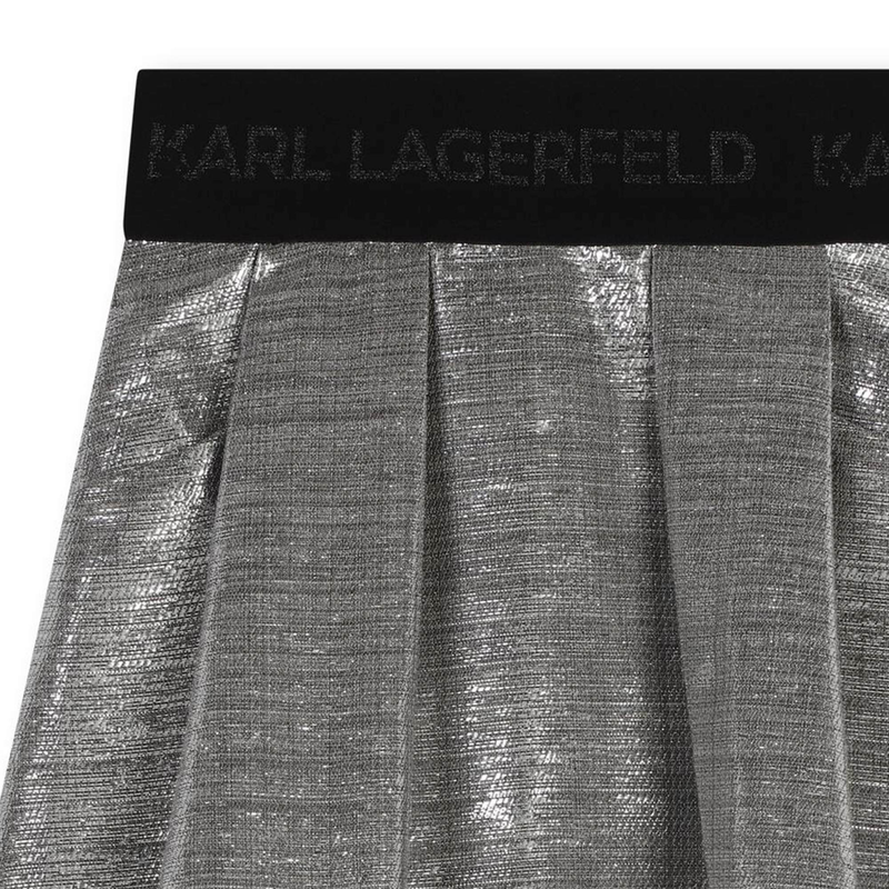 Metallic midi skirt KARL LAGERFELD KIDS 
                        GIRL
