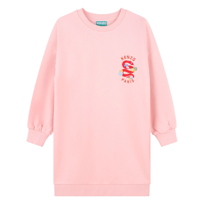 Straight-cut embroidered dress KENZO KIDS GIRL