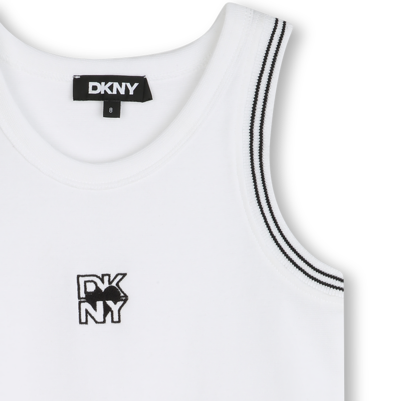 Ribbed embroidered vest top DKNY 
                        GIRL
