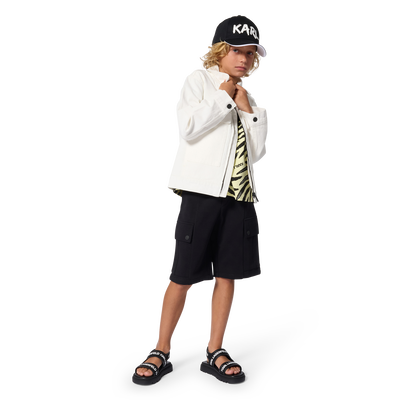 ELASTICATED WAIST BERMUDA SHORTS KARL LAGERFELD KIDS BOY