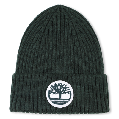 Knitted badge hat with logo TIMBERLAND BOY
