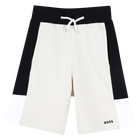 Tricolour Bermuda shorts, SAND, hi-res